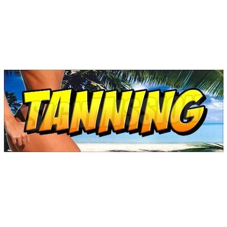 TANNING -Window Decal-beauty Salon Tan Spa Sign Signs Bed Lotion Oil